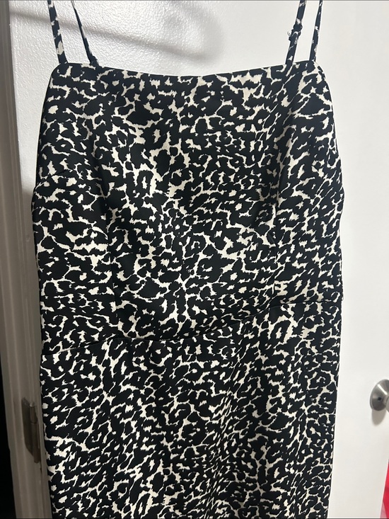 a new day Dresses & Skirts - A New Day Black & White Printed Spaghetti Strap Midi Dress